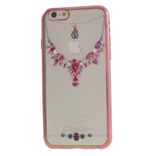 Kingxbar - Handyhülle für iPhone 6 Plus/6S Plus - Case aus Plastik und Swarovski Steinen - Anhänger