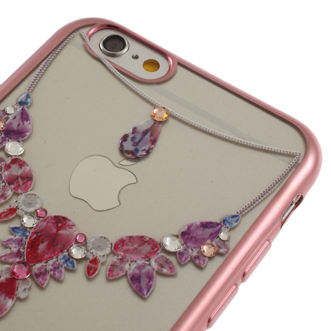 Kingxbar - Handyhülle für iPhone 6 Plus/6S Plus - Case aus Plastik und Swarovski Steinen - Anhänger
