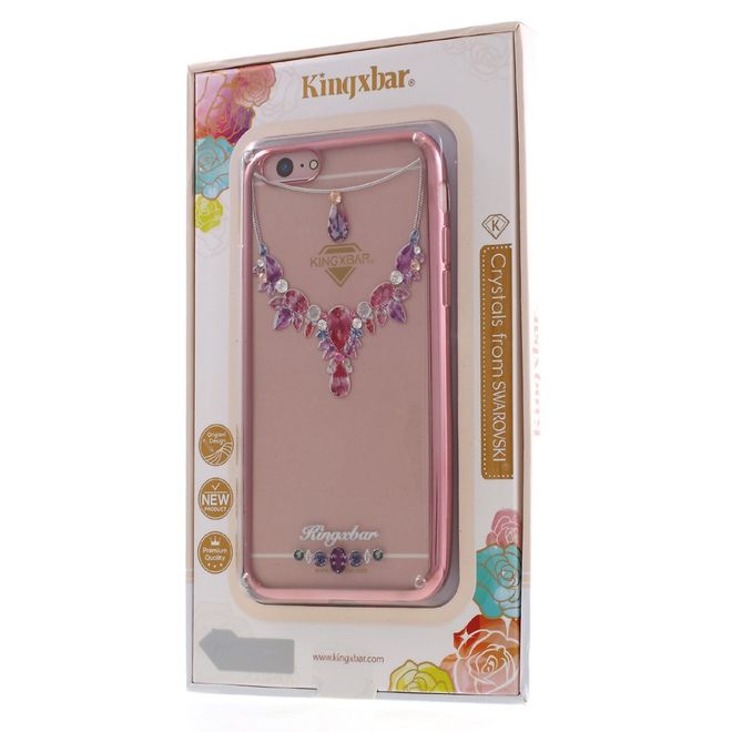 Kingxbar - Handyhülle für iPhone 6 Plus/6S Plus - Case aus Plastik und Swarovski Steinen - Anhänger