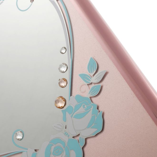 Kingxbar - iPhone 6/6S Handyhülle - Cover aus Plastik und Swarovski Steinen - Herz Spiegel