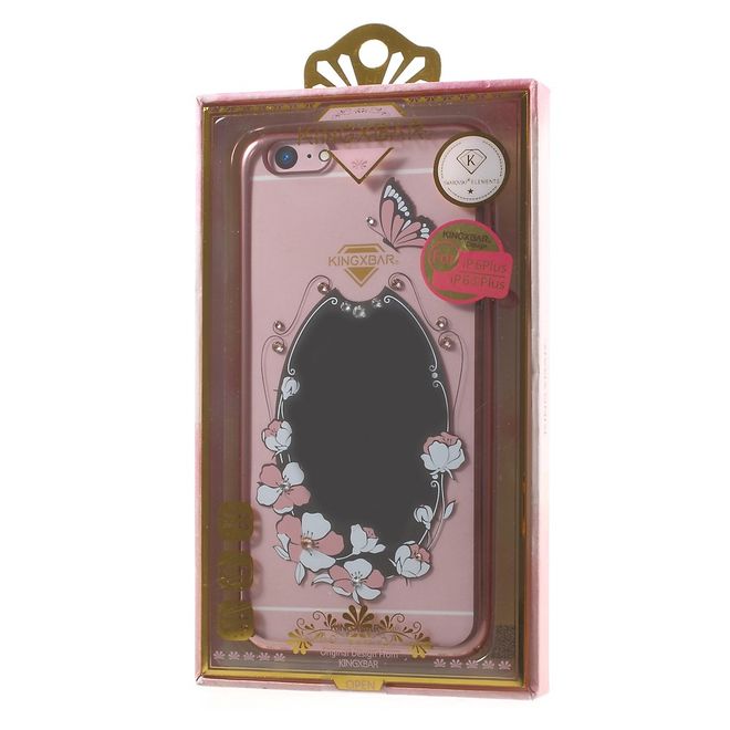 Kingxbar - iPhone 6 Plus/6S Plus Handyhülle - Case aus Hartplastik - mit Herz - pink