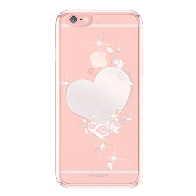 Kingxbar - iPhone 6 Plus/6S Plus Handyhülle - Case aus Hartplastik - mit Herz - pink