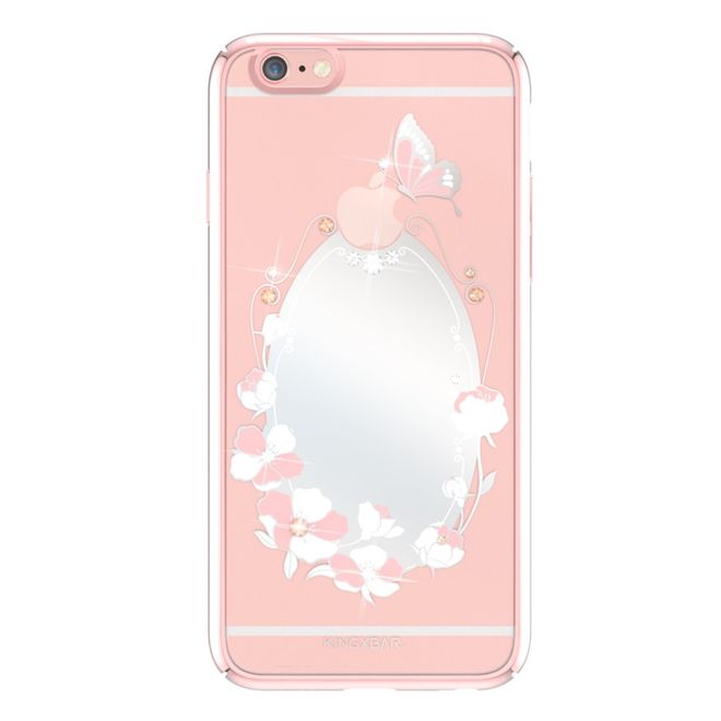 Kingxbar - iPhone 6 Plus/6S Plus Handyhülle - Cover aus Plastik und mit Swarovksi Steinen - Spiegel