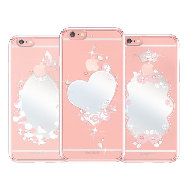 Kingxbar - iPhone 6 Plus/6S Plus Handyhülle - Cover aus Plastik und mit Swarovksi Steinen - Spiegel
