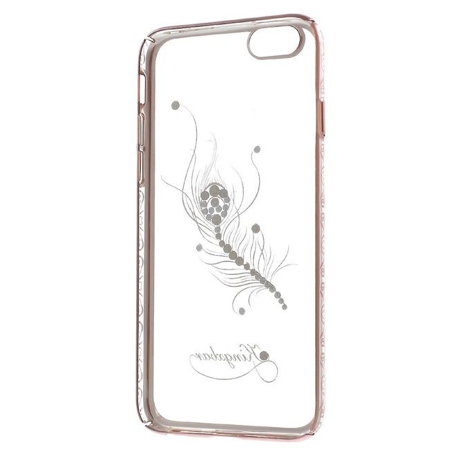 Kingxbar - iPhone 6 Plus/6S Plus Hülle - Case aus Plastik und Swarovski Steinen - Pfauenfeder