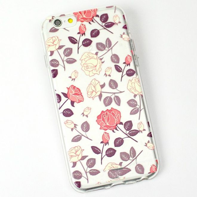 Galaxy S6 Edge Handyhülle - TPU Soft Case - kleine Rosen