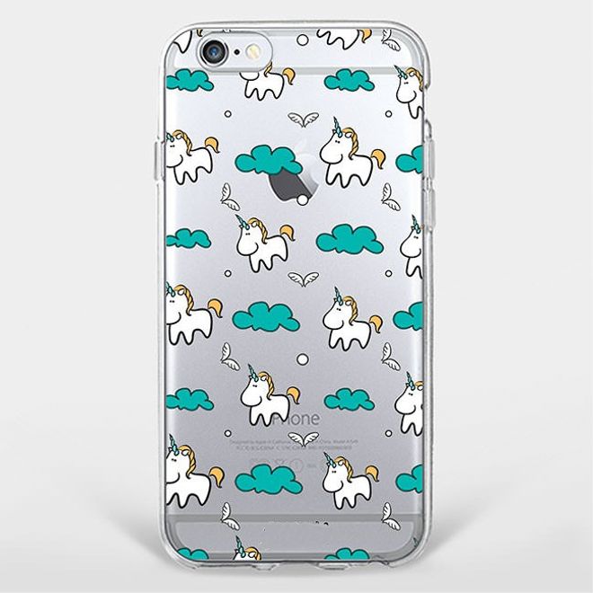 Samsung Galaxy S7 Edge Handyhülle - TPU Soft Case - kleine weisse Einhörner