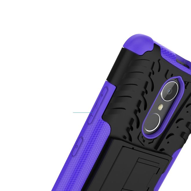 Lenovo K6 Case - Handyhülle aus elastischem und hartem Plastik - ultrarobust - mit Kickstand - purpur