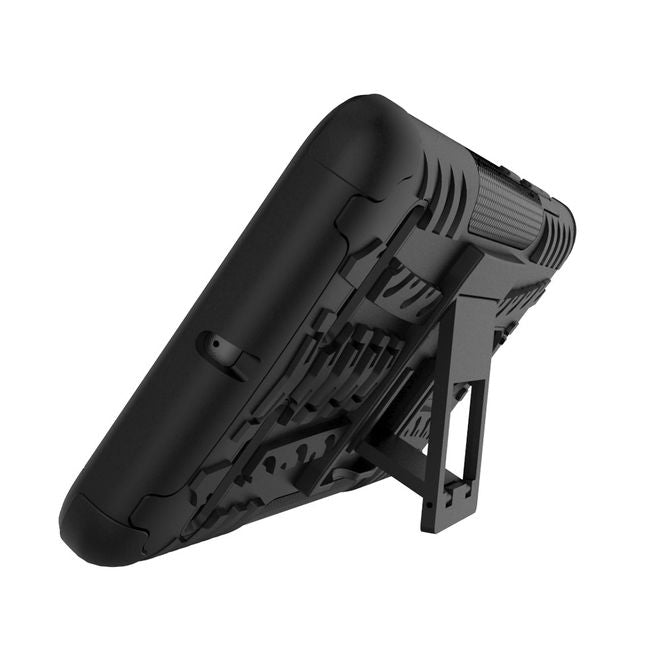 Lenovo K6 Case - Phone case made of flexible and hard plastic - ultra-robust - with kickstand - black
