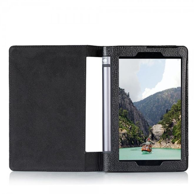 Lenovo Yoga Tab 3 8.0 Classic Leather Cover Case with Lychee Texture - Black