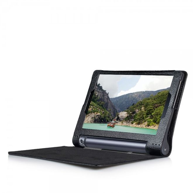 Lenovo Yoga Tab 3 8.0 Classic Leather Cover Case with Lychee Texture - Black