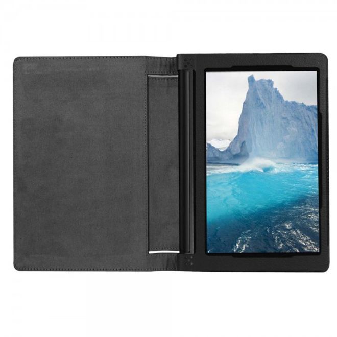 Lenovo Yoga Tab 3 8.0 Leder Case Hülle mit Litchitextur - schwarz