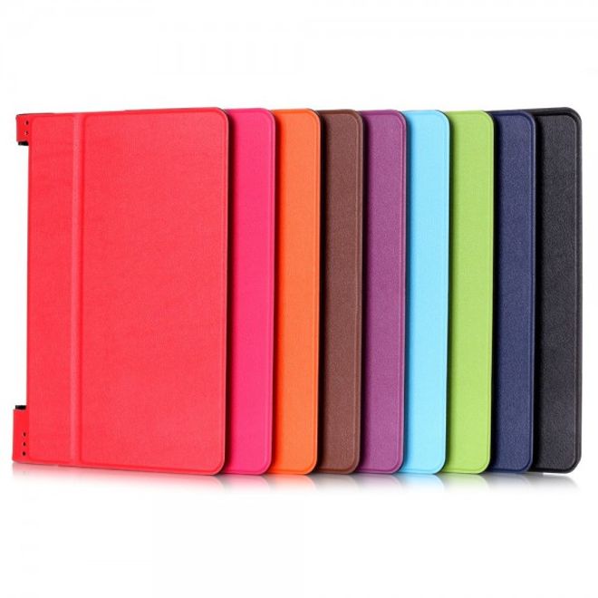 Lenovo Yoga Tab 3 8.0 Stylish Leather Case Tablet Cover with Stand Function - Black