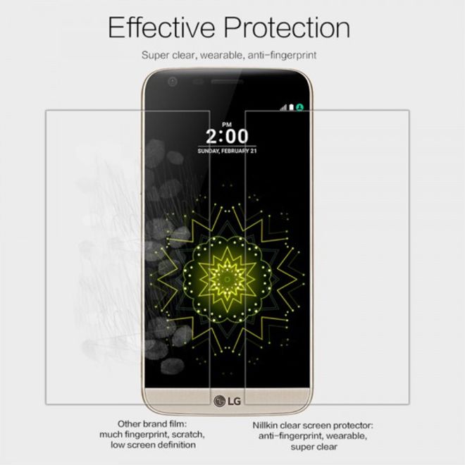 Nillkin - LG G5 Schutzfolie mit Anti-Fingerabdruck Beschichtung - ultraklar