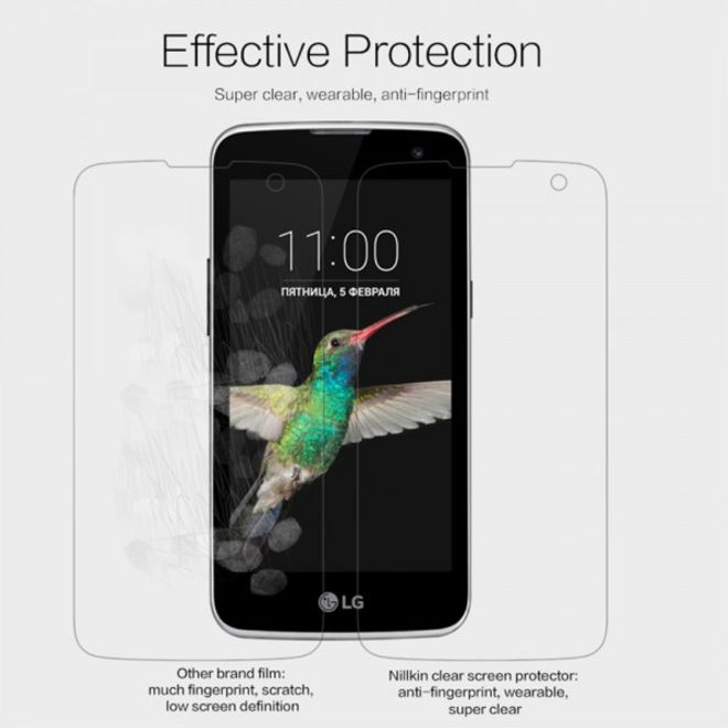 LG K4 Schutzfolie mit Anti-Fingerabdruck Beschichtung von Nillkin - ultraklar