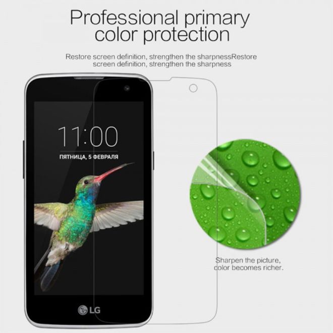 LG K4 Schutzfolie mit Anti-Fingerabdruck Beschichtung von Nillkin - ultraklar