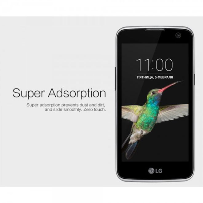 LG K4 Schutzfolie mit Anti-Fingerabdruck Beschichtung von Nillkin - ultraklar