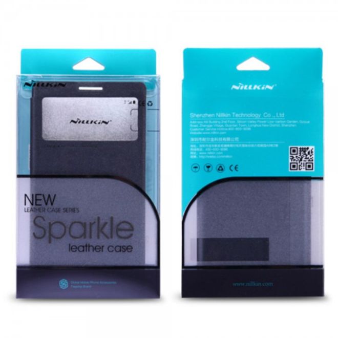 LG Nexus 5X Nillkin Sparkle Series Leder Flip Smart Case Hülle - rosa