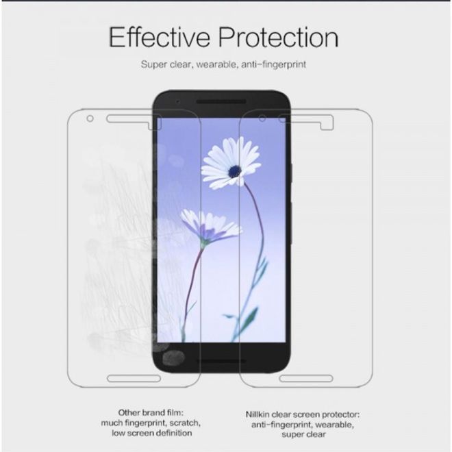 LG Nexus 5X Schutzfolie mit Anti-Fingerabdruck Beschichtung von Nillkin - ultraklar