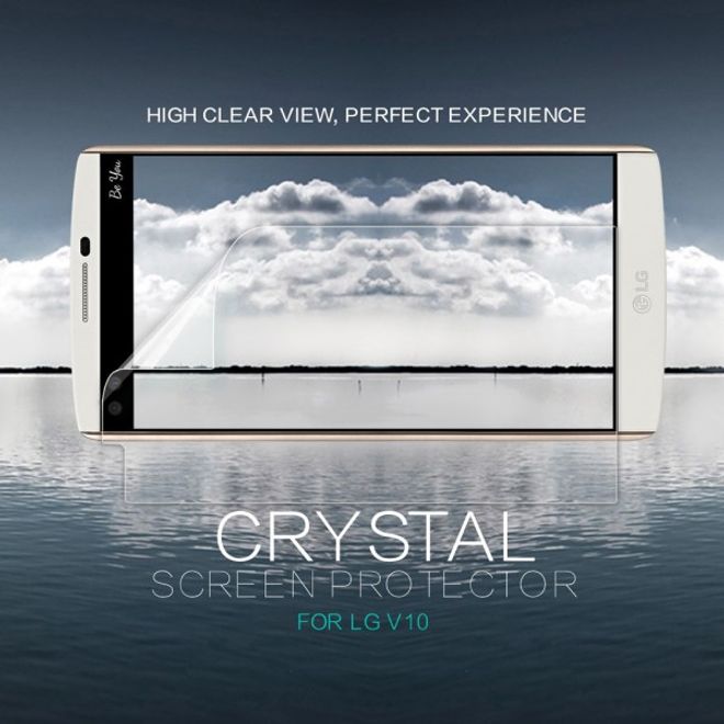 LG V10 Schutzfolie mit Anti-Fingerabdruck Beschichtung von Nillkin - ultraklar
