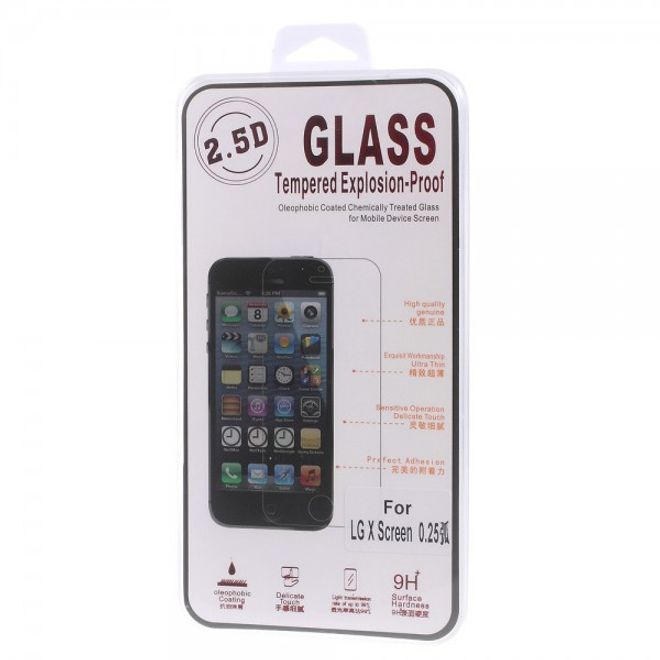 LG X Screen Schutzfolie mit Anti-Fingerabdruck Beschichtung aus gehärtetem Glas (0.25mm dick)