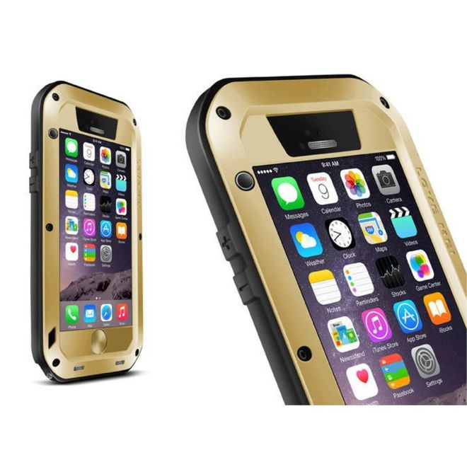 Love Mei - iPhone 6/6S - Ultrarobuste Metall Hülle - Powerful Series - gold