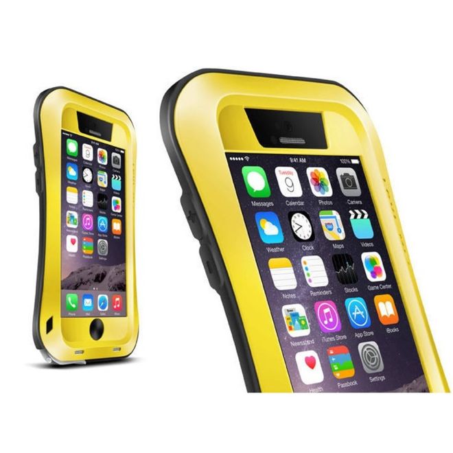 Love Mei - iPhone 6/6S - Ultrarobuste Metall Hülle - Powerful Small Series - gelb