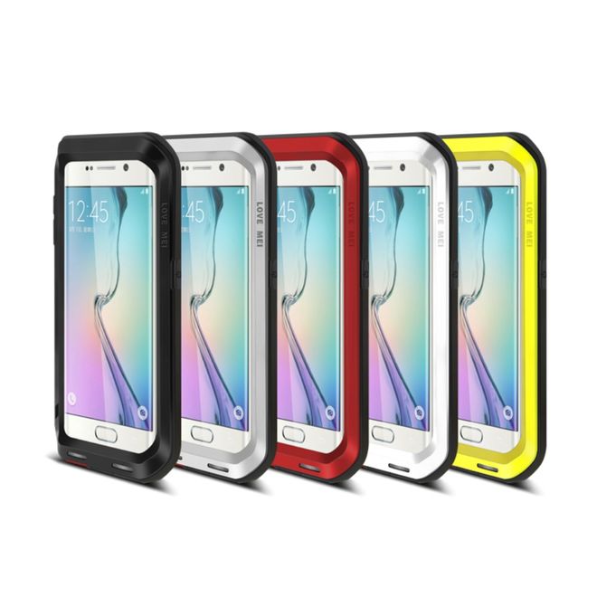 Love Mei - Galaxy S6 Edge - Ultrarobuste Metall Hülle - Powerful Series - rot