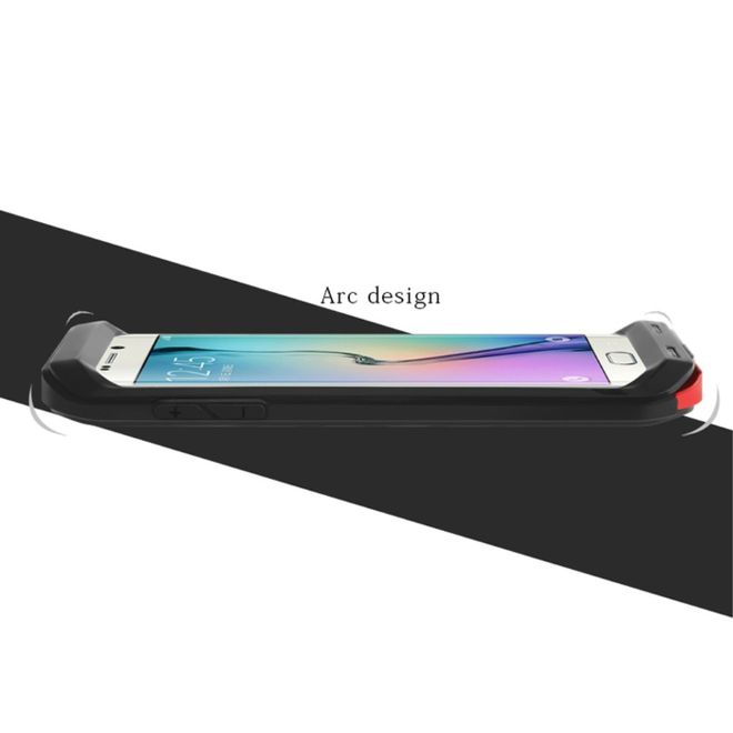 Love Mei - Galaxy S6 Edge - Ultrarobuste Metall Hülle - Powerful Series - schwarz