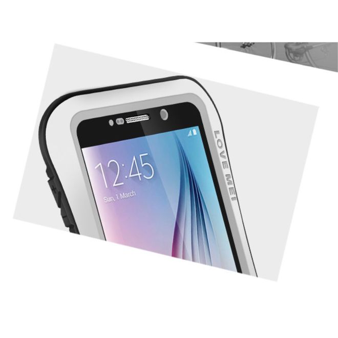 Love Mei - Samsung Galaxy S6 - Ultrarobuste Metall Hülle - Powerful Small Series - silber