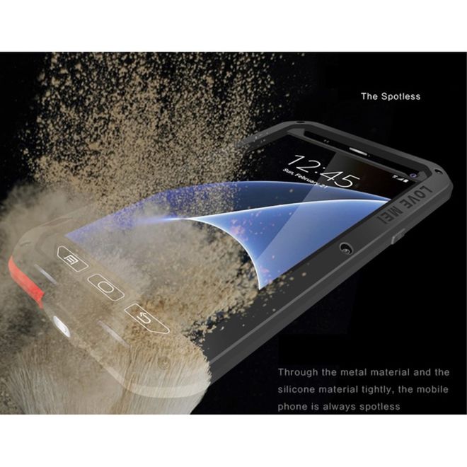 Love Mei - Samsung Galaxy S7 - Ultrarobuste Metall Hülle - Powerful Series - schwarz