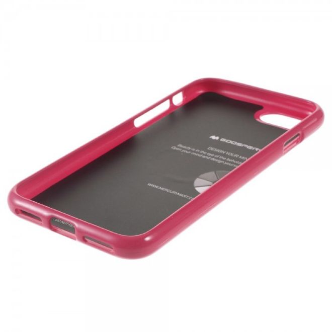 Goospery - iPhone SE (2022) / SE (2020) / 8 / 7 Handy Hülle - TPU Soft Case - Pearl Jelly Series - pink