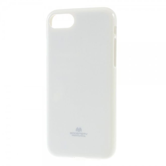 Goospery - iPhone SE (2022) / SE (2020) / 8 / 7 Handy Hülle - TPU Soft Case - Pearl Jelly Series - weiss