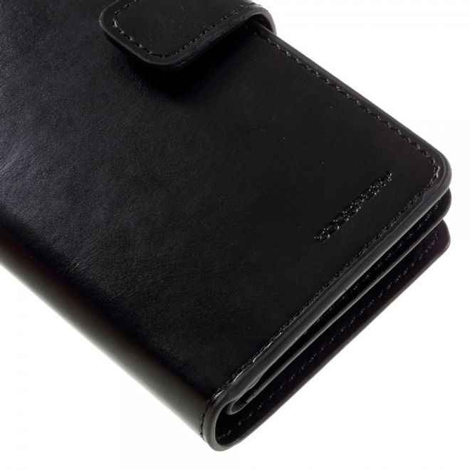 Goospery - iPhone SE (2022) / SE (2020) / 8 / 7 Hülle - Handy Bookcover - Mansoor Diary Series - schwarz