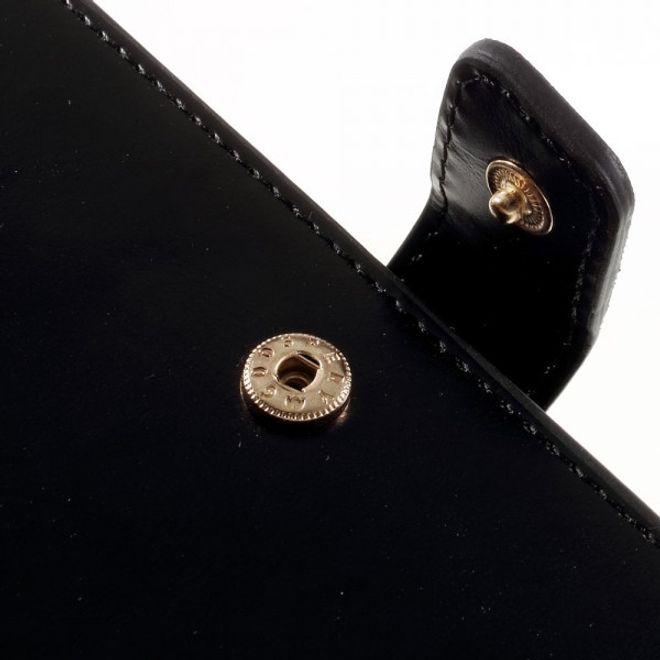 Goospery - iPhone SE (2022) / SE (2020) / 8 / 7 Hülle - Handy Bookcover - Mansoor Diary Series - schwarz