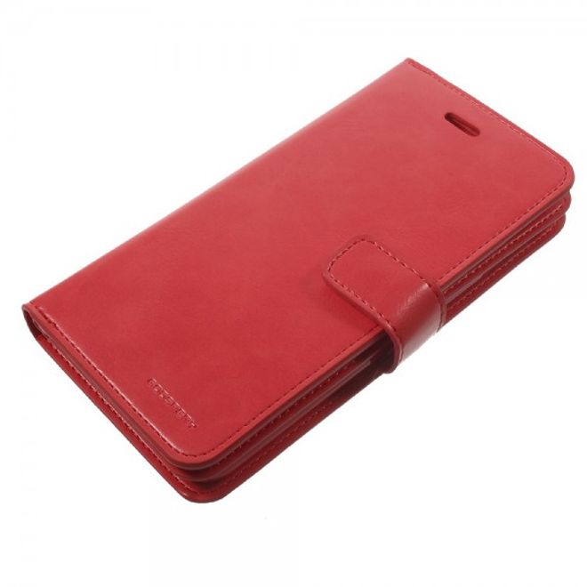 Goospery - iPhone 8 Plus/7 Plus Hülle - Handy Bookcover - Mansoor Diary Series - rot