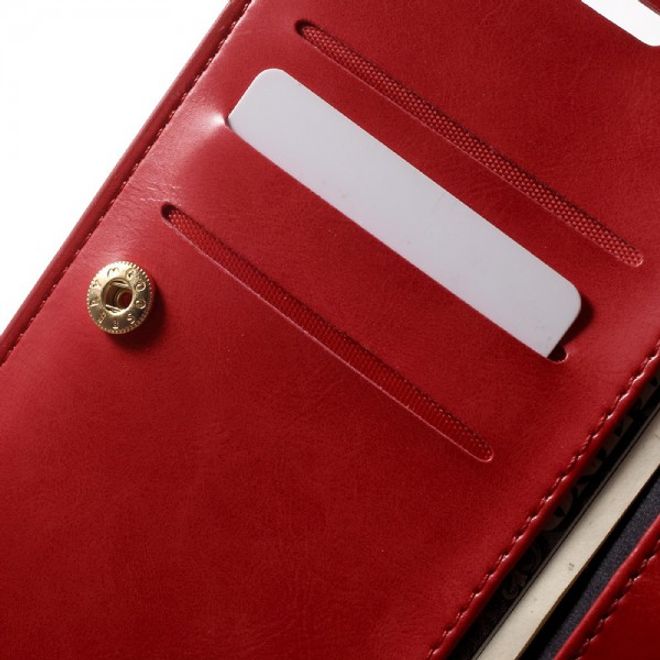 Goospery - iPhone 8 Plus/7 Plus Hülle - Handy Bookcover - Mansoor Diary Series - rot