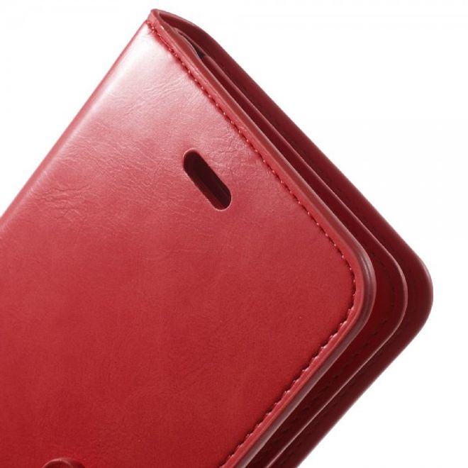 Goospery - iPhone 8 Plus/7 Plus Hülle - Handy Bookcover - Mansoor Diary Series - rot