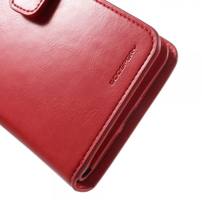 Goospery - iPhone 8 Plus/7 Plus Hülle - Handy Bookcover - Mansoor Diary Series - rot