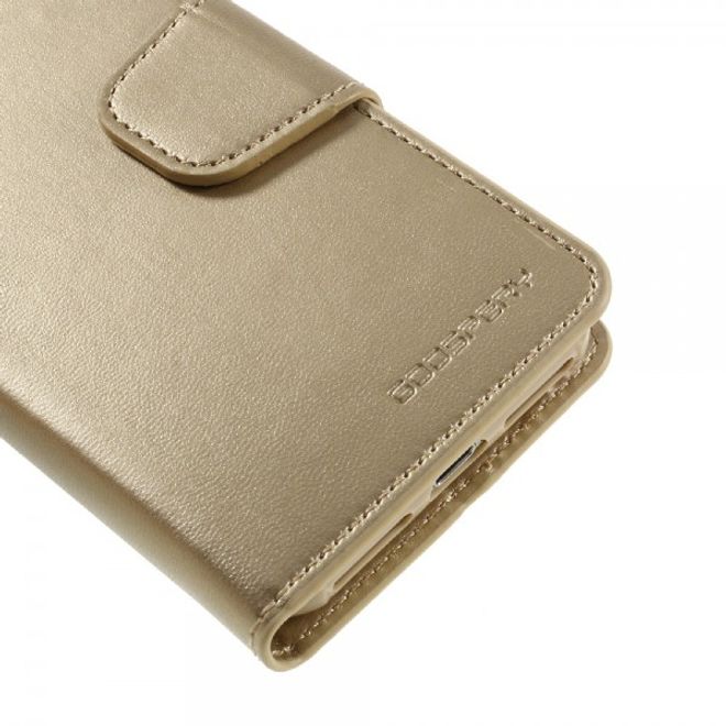 Goospery - iPhone SE (2022) / SE (2020) / 8 / 7 Hülle - Handy Bookcover - Sonata Diary Series - gold