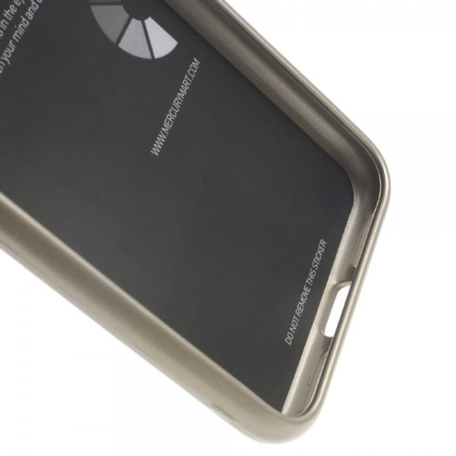 Goospery - iPhone SE (2022) / SE (2020) / 8 / 7 Hülle - TPU Soft Case - leicht glänzend - gold