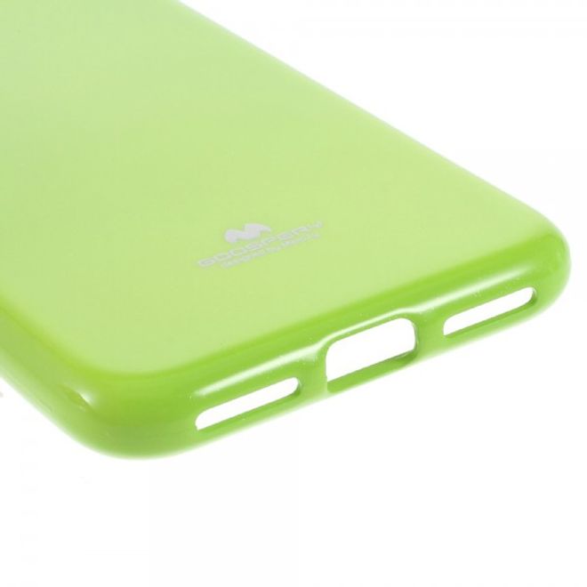 Goospery - iPhone SE (2022) / SE (2020) / 8 / 7 Handy Hülle - TPU Soft Case - Pearl Jelly Series - lime