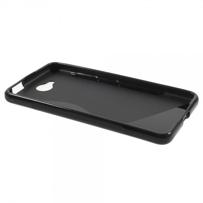 Microsoft Lumia 650 Elastische Plastik Case Hülle S-Shape - schwarz