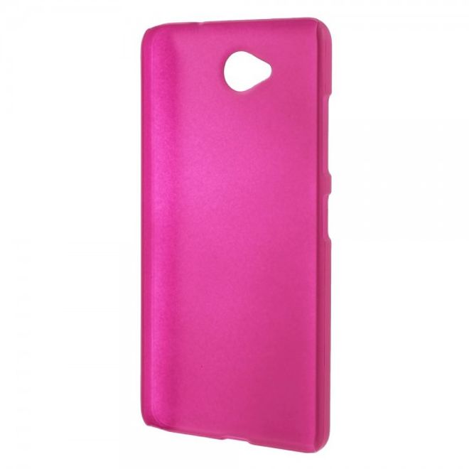 Microsoft Lumia 650 Gummierte Hart Plastik Case Hülle - rosa