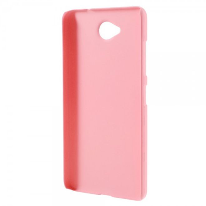 Microsoft Lumia 650 Gummierte Hart Plastik Case Hülle - pink