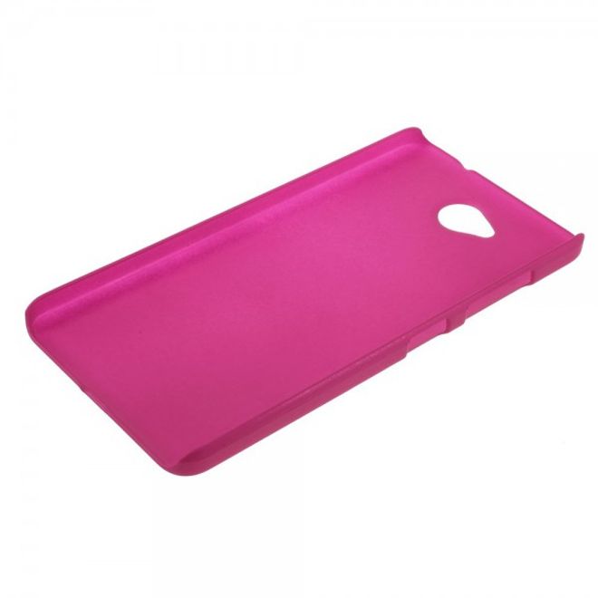 Microsoft Lumia 650 Gummierte Hart Plastik Case Hülle - rosa