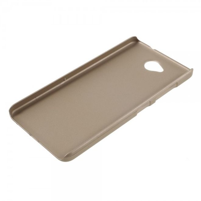 Microsoft Lumia 650 Gummierte Hart Plastik Case Hülle - champagnerfarben