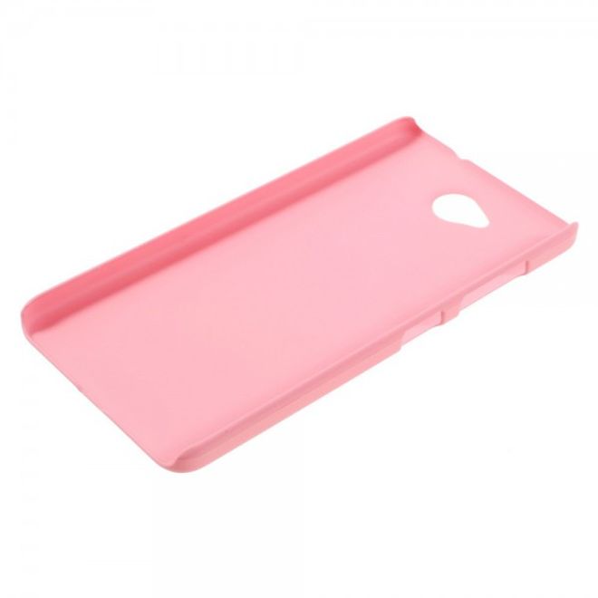 Microsoft Lumia 650 Gummierte Hart Plastik Case Hülle - pink