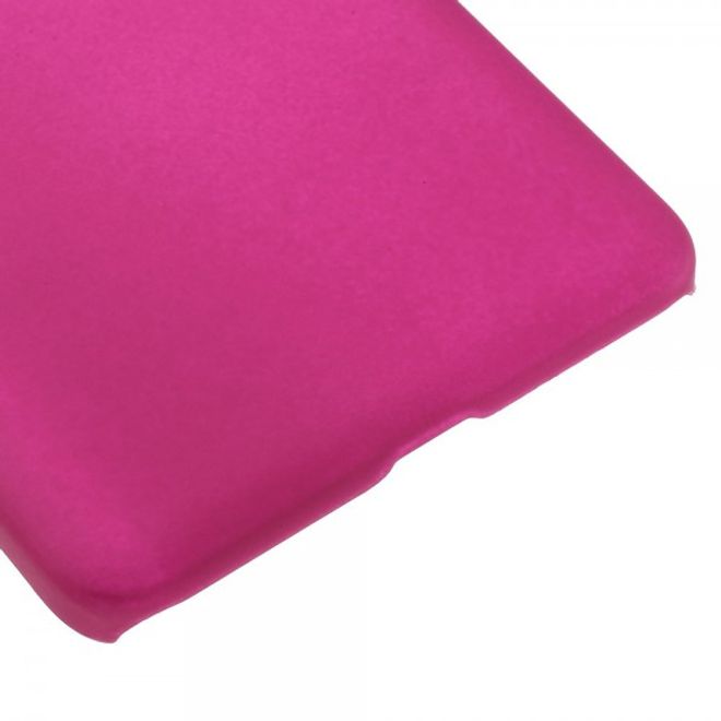 Microsoft Lumia 650 Gummierte Hart Plastik Case Hülle - rosa