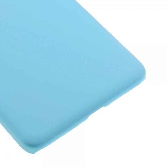 Microsoft Lumia 650 Gummierte Hart Plastik Case Hülle - hellblau